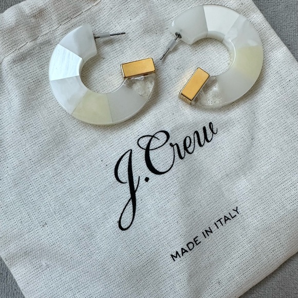 J.Crew Made-in-Italy Mixed Acetate Hoop Earrings - Picture 4 of 6